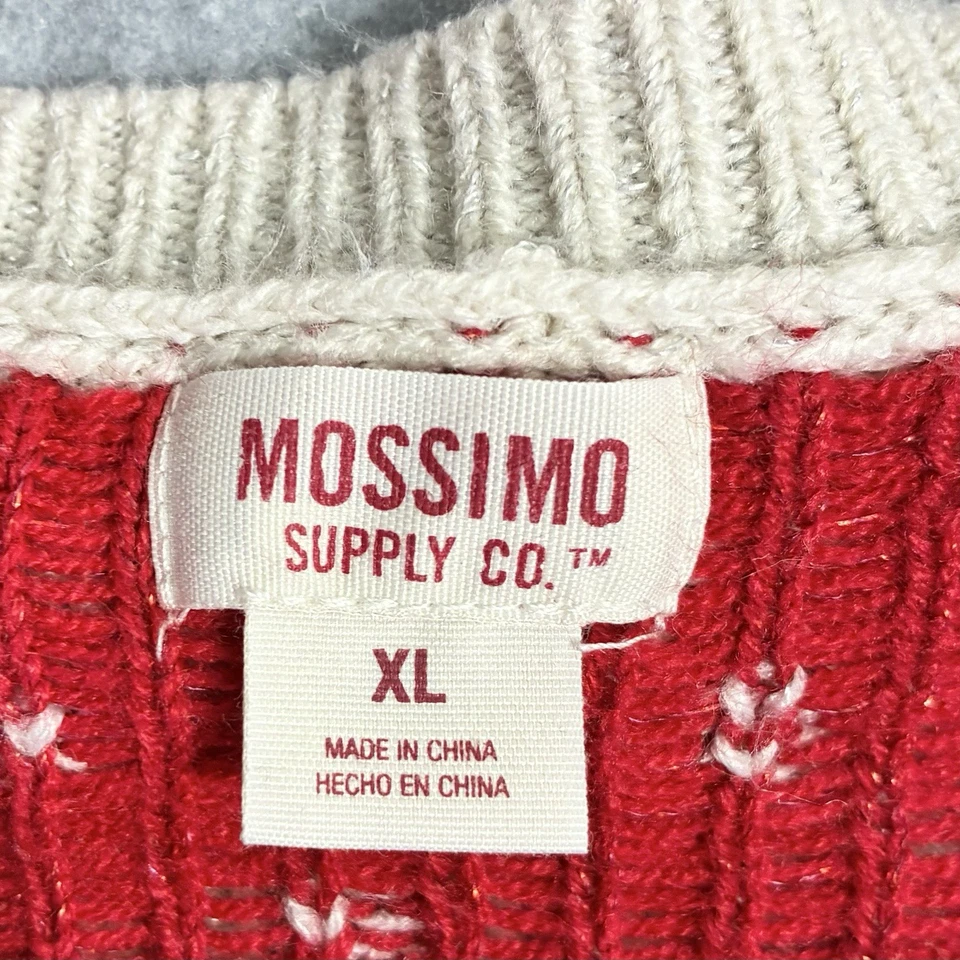 Mossimo Supply Co Fair Isle Oso Polar Navidad Suéter XL Invierno Tejido Foto 3 de 4