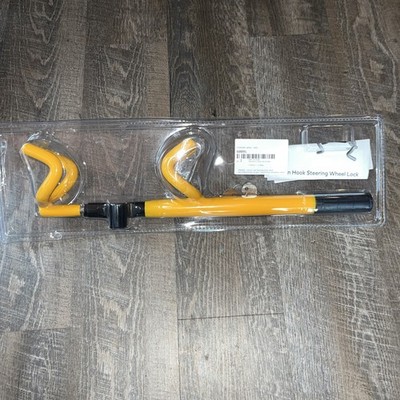 Twin Hook Steering Wheel Lock Autowear yellow hook 6009L  2 Keys