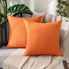 MIULEE Pack of 2 Decorative Outdoor Solid Waterproof Fall Pillow Covers 16"x 16"