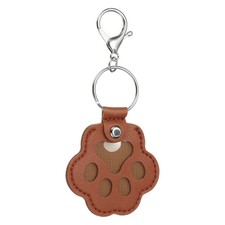 Pet Fur Storage Keychain, Leather Dog Fur Keepsake, Brown 