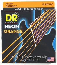DR Strings Guitar Strings Electric Neon Orange 11-50 Heavy