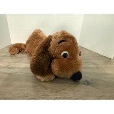 Vintage 1973 R Dakin  Co 10" Drooper Dog BROWN Plush Stuffed Puppy Dog Weighted