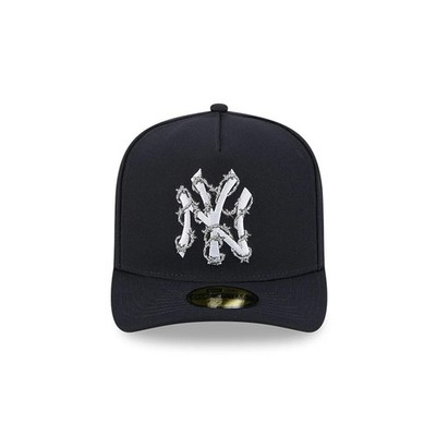 New Era 59Fifty A-Frame Navy New York Yankees Grey Under Visor - NWT - 7 3/8