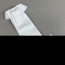 SAMSHIELD Plastron Flower Equestrian Riding Tie Women's Sz XS/S Holo White