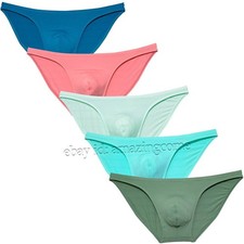 Men Boxer Briefs 5 Pack Comfort Flex Ultra Soft Mesh Stretch Briefs/Thong/Bikini