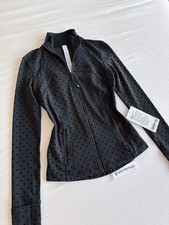 NWT Define Jacket Nulu Flocked Polka Flock Black Size 4