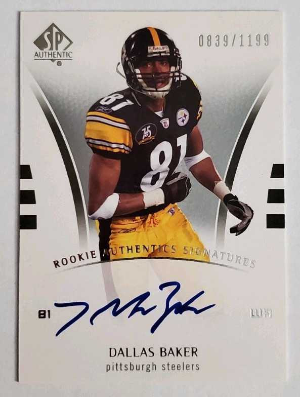 Upper Deck 2007 SP Authentic Rookie Authentics Dallas Baker Auto RC #208 /1199