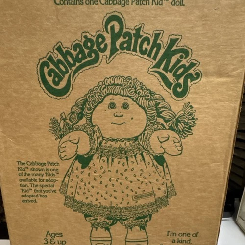 Cabbage Patch Kids Red Curly Hair Girl Doll Pink Outfit in Original Box
