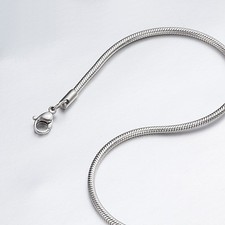 0.9mm-3.2mm 16"-40" Silver Stainless Steel Snake Necklace Chain HN3 USA Seller