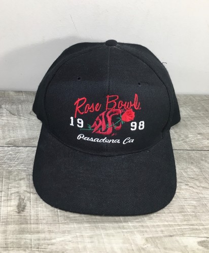 Vintage Nissin Rose Bowl 1998 Black SnapBack College Cap Hat Adjustable Rare - Picture 2 of 10