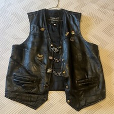 italian stone leather vest