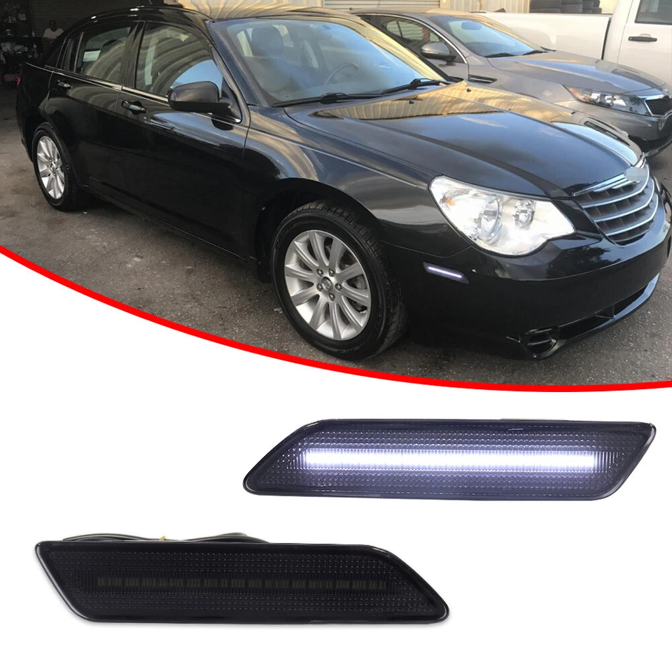 Juego de luces LED blancas indicadoras de humo delanteras para Chrysler Sebring 07-10 Foto 2 de 4