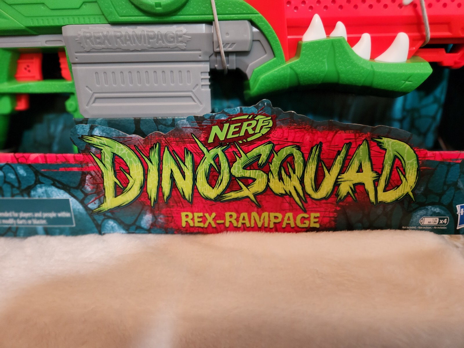 Nerf DinoSquad Rex-Rampage Motorized Blaster 20 Darts T-Rex Dinosaur Toy  Gun 8+