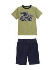 Gymboree Baseball Champ Truck Tee Shirt  Basic Navy Shorts Set Boys 12 NEW NWT