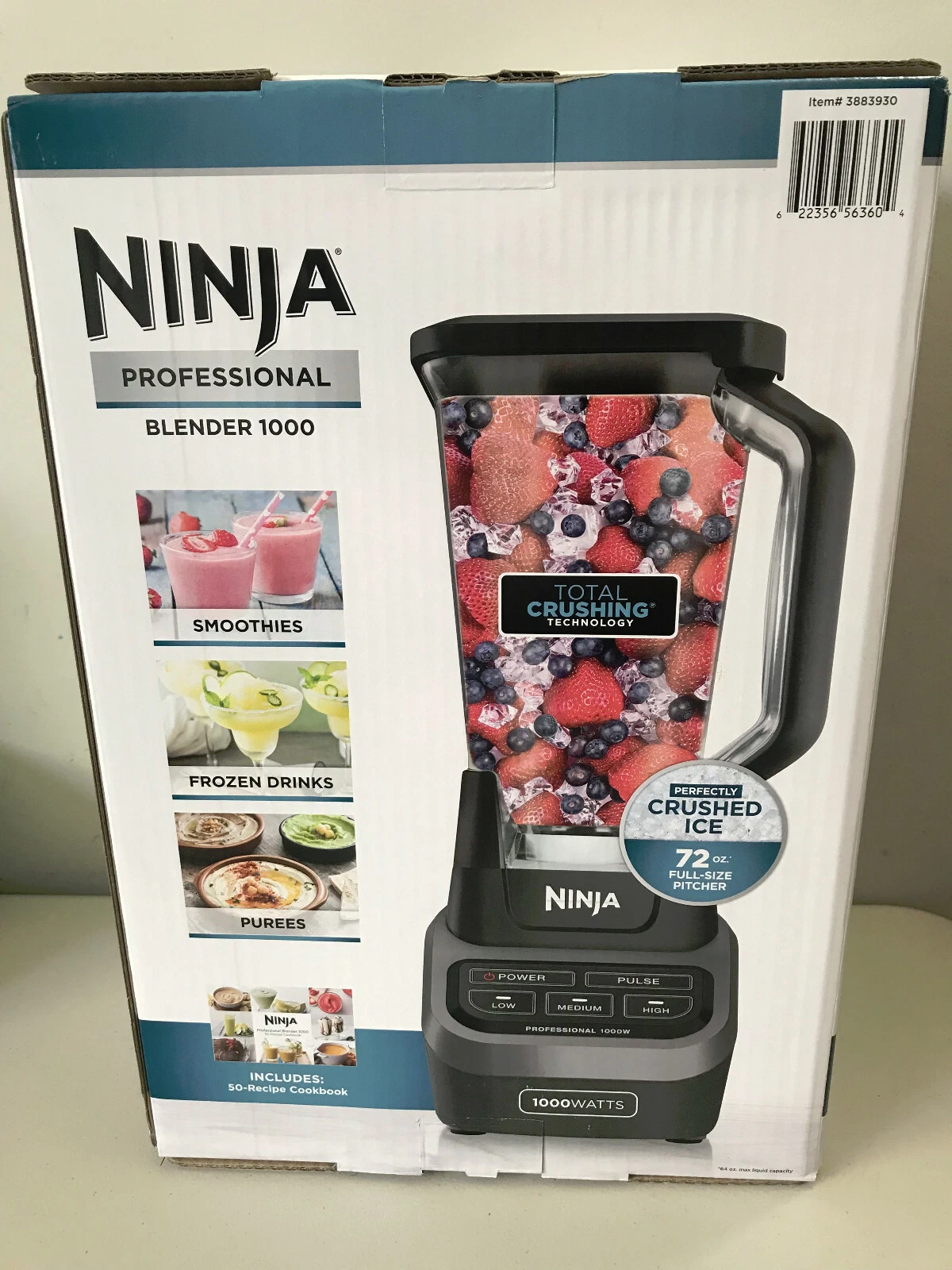 Ninja Professional 72 Oz Countertop Blender CO610B wit Powerful 1000 Watts Motor
Opens in a new wind