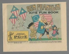 BEN FRANKLIN Kite Fun Book 1975 NM - PG&E (No. Calif) Giveaway - File Copy  NM
