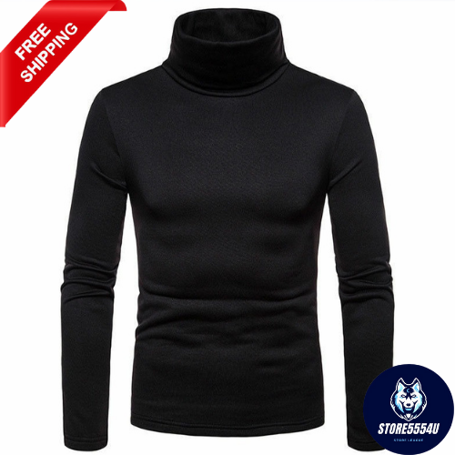 Sueter Para Hombre De Moda Con Cuello Alto Suéteres De Vestir Abrigo De  Invierno | eBay