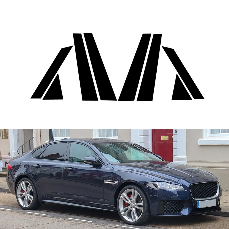 Adhesivo para cubierta de puerta postes de pilar de ventana negro brillante para Jaguar XF X260 2015-2023 Foto 3 de 4