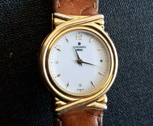 VINTAGE Junghans Mega laadies Quarzo Batteria Orologio da polso Orologio  tedesco | eBay