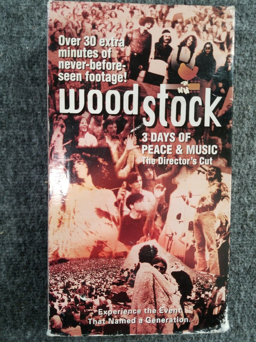 Woodstock 3 Days Of Peace & Music Directors Cut VHS Part 1 & 2 | eBay