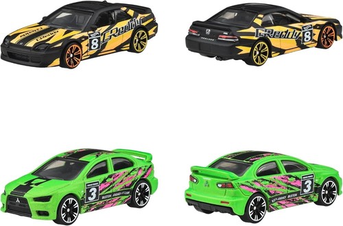 PSL Hot Wheels Neon Speeders Assorted Vehicle Mini Cars 10 Set Box 986E-HLH72 - Picture 2 of 5