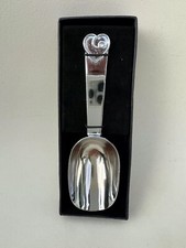 Scoop Shovel Spoon Heart Shape Silver Steel Sugar Coffee Spices Kitchen Gift