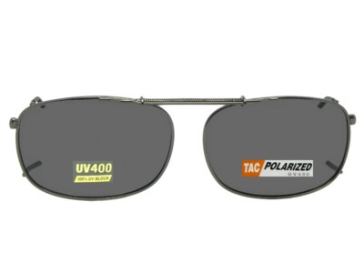 Sunglass Rage Rectangular Shape Polarized Clip-on Sunglasses