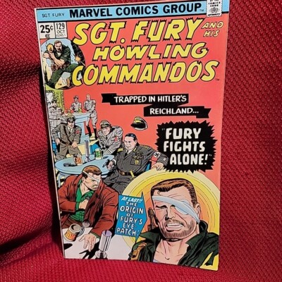 SGT FURY HOWLING COMMANDOS #129 stan lee Ayers 1975 VINTAGE Marvel Comic shield