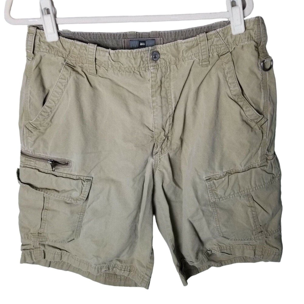 REI Shorts Cargo Shorts Hiking Shorts Mens 34 Tan Chino Shorts Mens Khaki Shorts