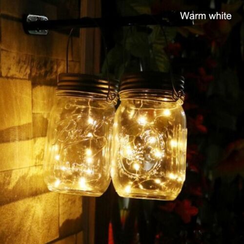 1M 10LED Fairy Light Solar Jar Lid Lights Color Changing Garden Decor Have3368 - Afbeelding 1 van 19