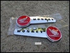 2x Honda Monkey Emblem Red-Silver Badge of Fuel Tank For Honda Monkey Bike