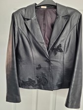 Vintage Embroidered Real Leather Jacket 12