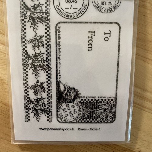 Paper Artsy Cling Rubber Stamp Christmas NEW - Picture 13 of 14