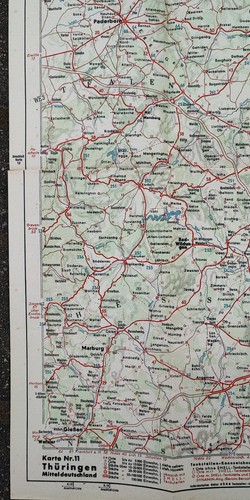 Shell Straßenkarte 1939 Nr. 11 Thüringen Mitteldeutschland Kassel Erfurt Gotha - Bild 3 von 4