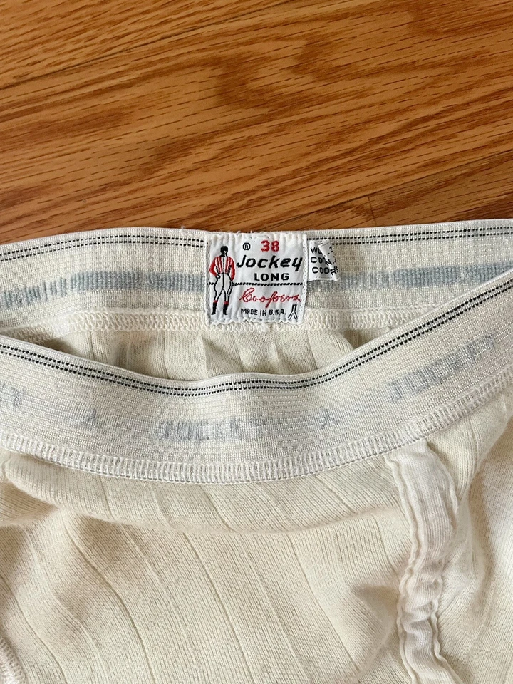 Vtg 1940's Jockey Coopers Thermal Long Johns Underwear Cotton/Wool USA Sz 38 - Image 3 of 3