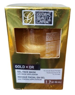 GLOBAL BEAUTY CARE Gold Gel Face Mask With Mask Applicator 1.7 oz 