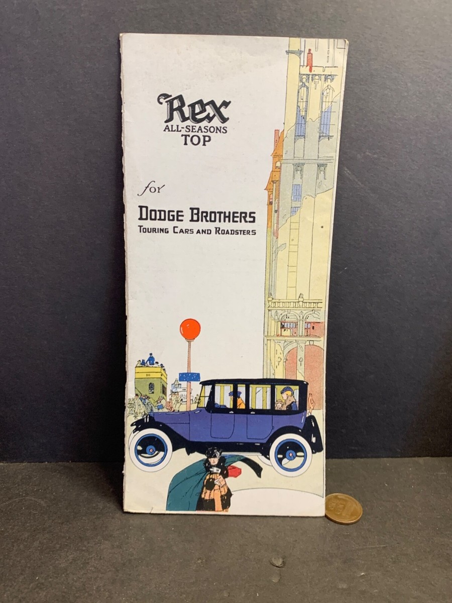 Vintage c1920 Rex Tops for Dodge Cars, Auto Brochure, 14.75x8.25