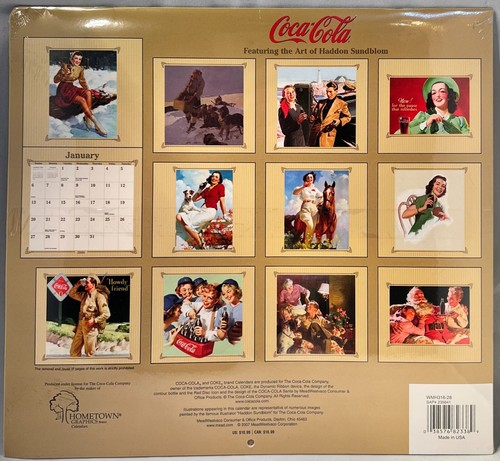 2 COKE CALENDARS 2004 Honoring US Military + 2008 Haddon Sundblom Art NEW SEALED - Picture 6 of 7