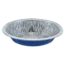 50 x  Blue Lanced Oval Foil Pie Dish - CH-19F-503 - 2642BLPF