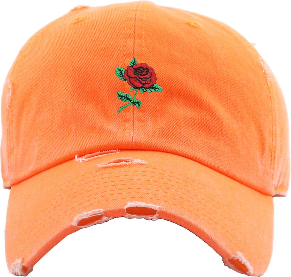 Rose Embroidery Dad Hat Baseball Cap Unconstructed Cotton eBay