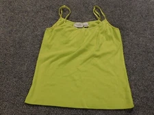 Jennifer Lauren Womens blouse Large Green pullover stretch tank