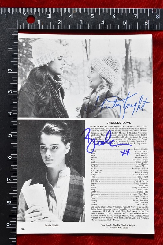 SHIRLEY KNIGHT BROOKE SHIELDS IN PERSON signed autograph page photo SCREEN WORLD