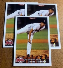CARLOS TORRES Birmingham Barons 2008 Grandstand 3 ct lot