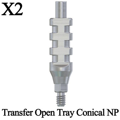 2x Dental Transfer Impression Coping Open Tray Conical Nobel Active NP Fixture