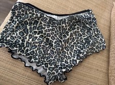 Joe Boxer Velvety Black Gray animal Bikini Panties Boy Cut Size 10 S / M WOMENs