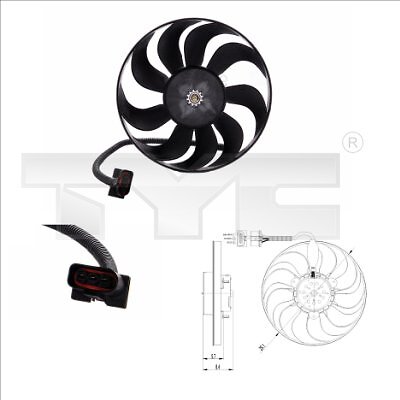 TYC 837-0001 Fan, radiator for AUDI,SEAT,SKODA,VW