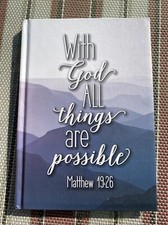 New"With God All Things Are Possible Journal/ Notebook/Composition Hardcover