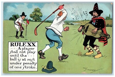 Rulexx Playing Golf A Player Shall Not Play Until The Ball Is At Rest Postcard
