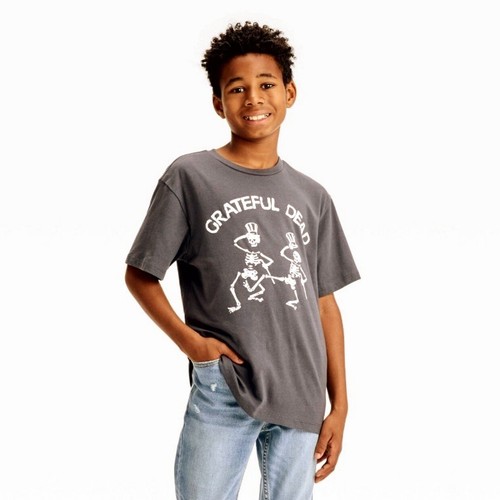 Boys' Grateful Dead Band Graphic T-Shirt Dancing Skeleton Music Halloween S(6-7) - Picture 2 of 6