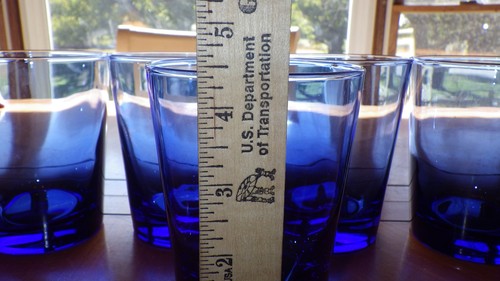 Mediterranean Blue Tumblers Glasses short tumblers 5 16 ounce flat bottom - Picture 6 of 6